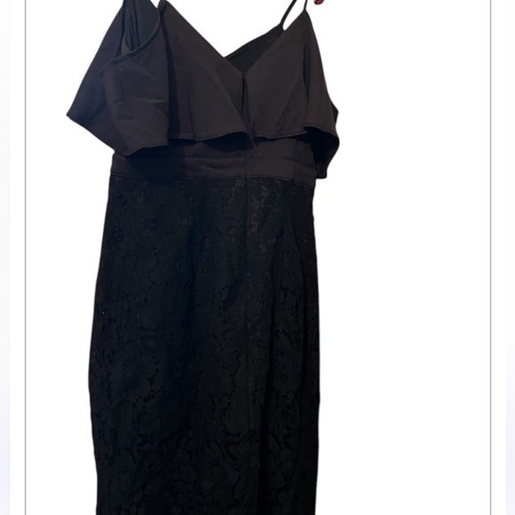 Mustard Seed Mia Midi Dress Lace Overlay Black Sz M Women - Picture 9 of 9